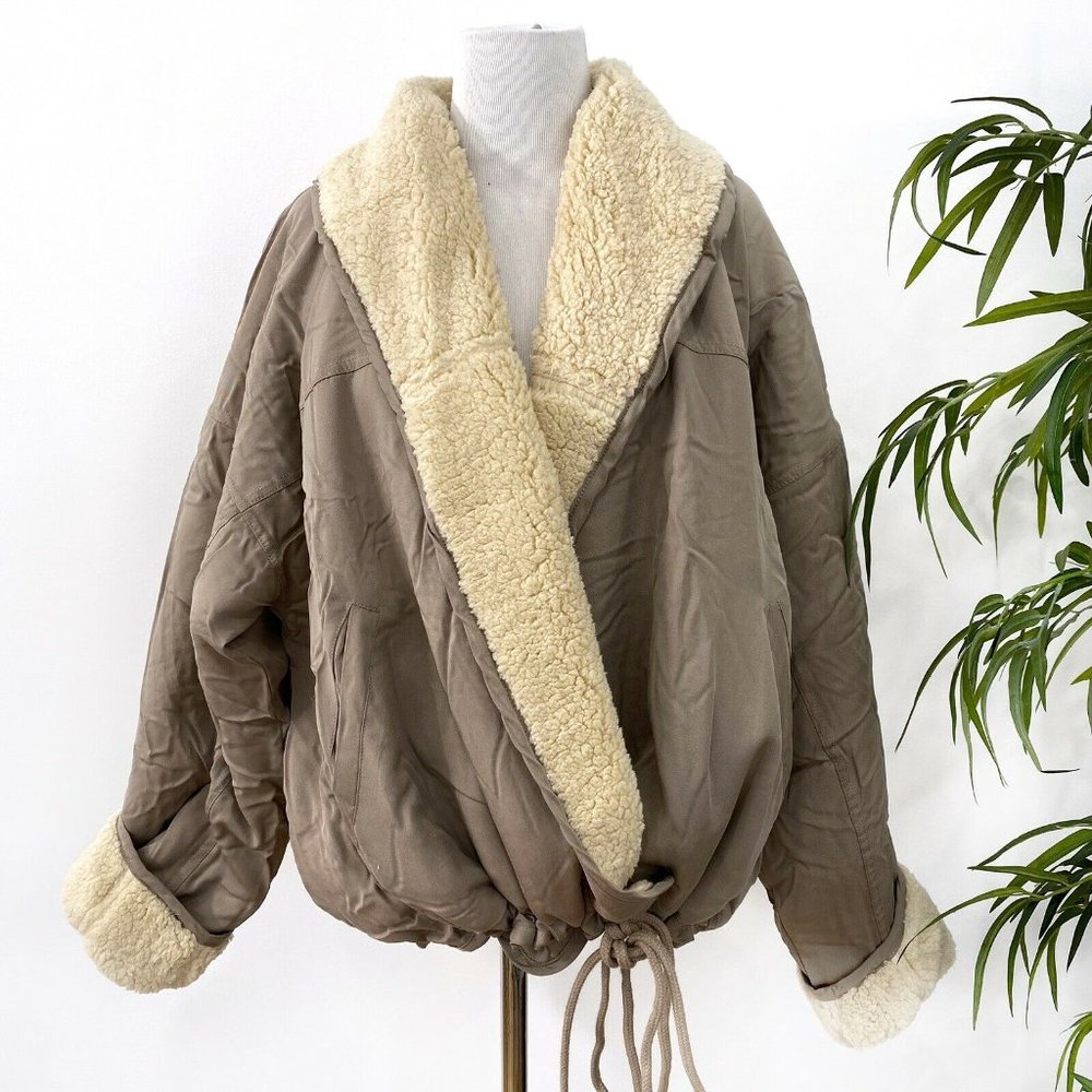 Free People Mix It Up Reversible Sherpa Tie Jacket - Picture 3 of 8